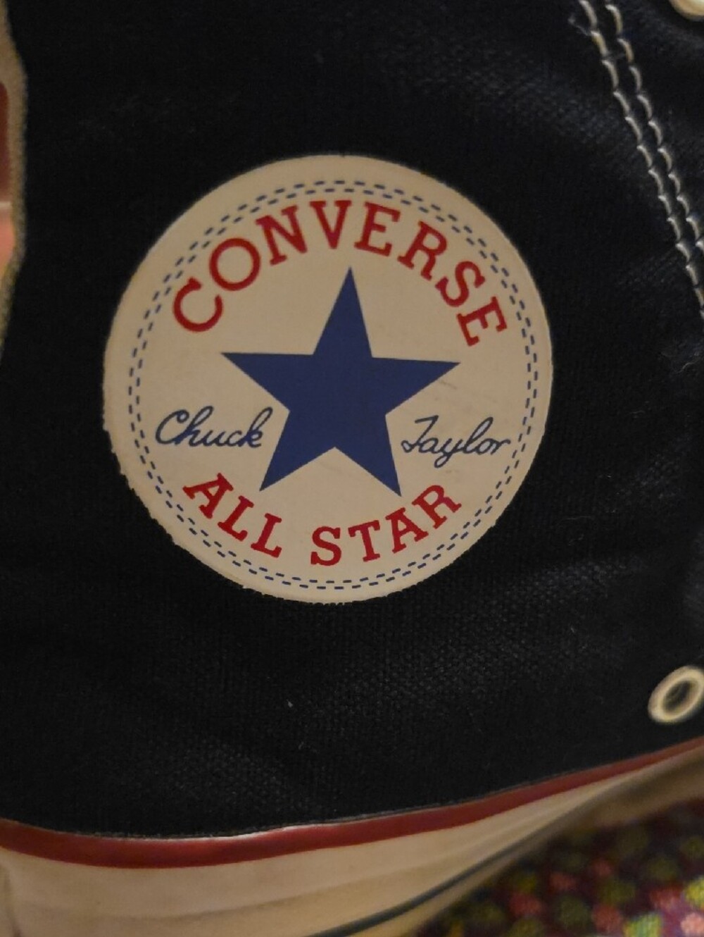 Custom Black High Top Converse With Comfort Insole - Picture 5 of 8